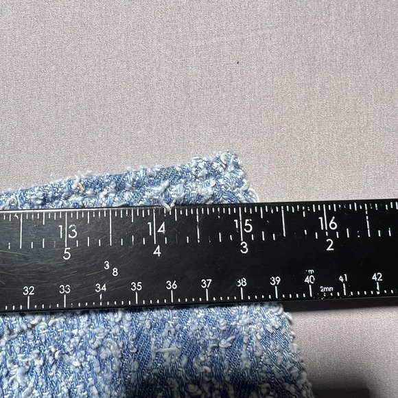 Ramy Brook Jeanne Textured Mini Skirt Womens 8 Blue Spind Cotten Blend‎ - Picture 10 of 14